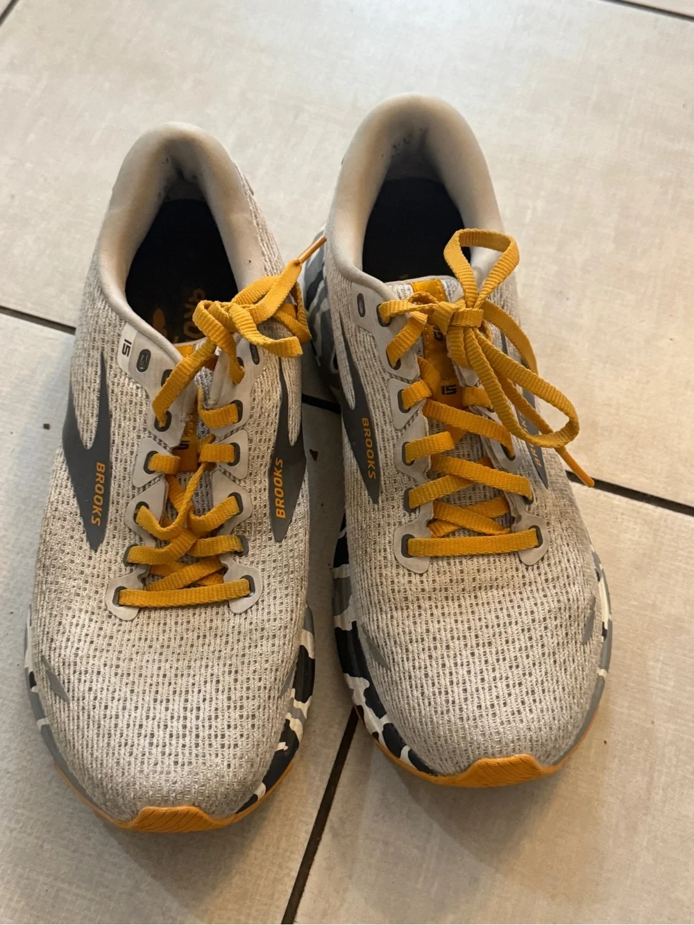 Brooks women’s Gray and orange Lace-Up Running Sneakers